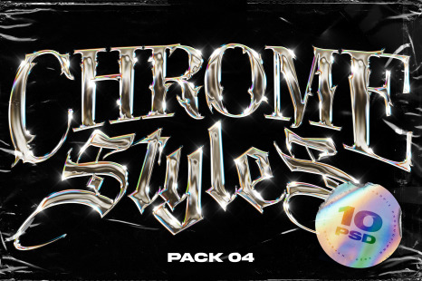 Chrome Text / Logo Styles Vol.4