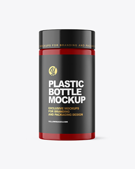 Glossy Plastic Bottle Mockup