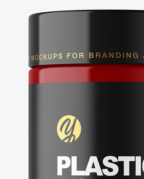 Glossy Plastic Bottle Mockup PSD #1