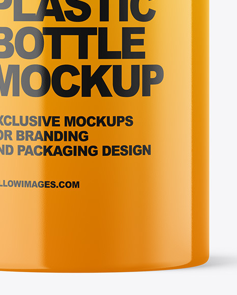 Glossy Plastic Bottle Mockup PSD #6