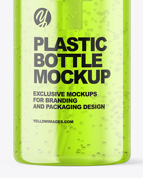 Color Liquid Cosmetic Bottle with Pump Mockup PSD #6