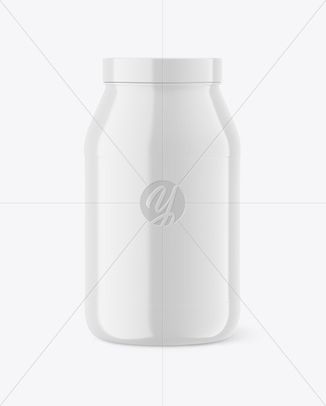 Glossy Plastic Jar Mockup PSD #1