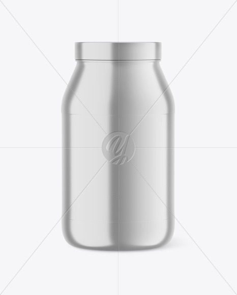 Metallic Plastic Jar Mockup PSD #1