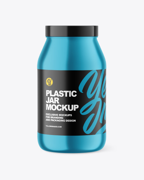 Metallic Plastic Jar Mockup PSD #2