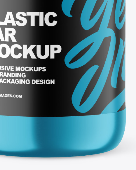 Metallic Plastic Jar Mockup PSD #4