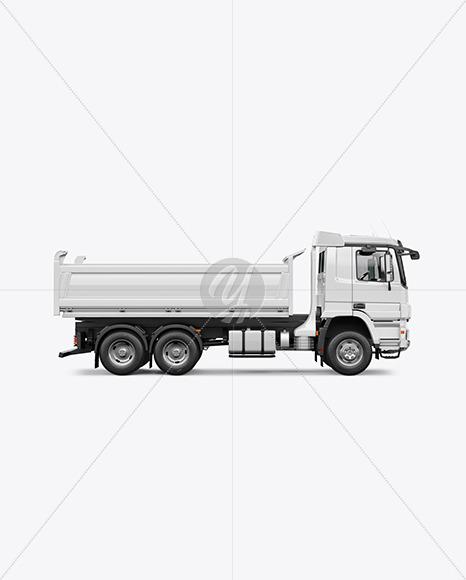 Tipper Truck Mockup - Side View auto 565