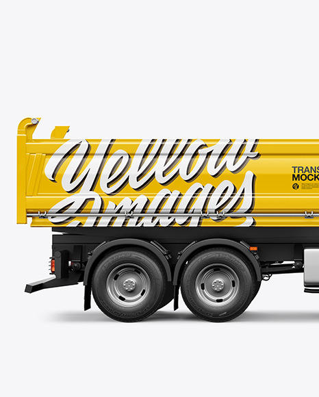 Tipper Truck Mockup - Side View dump 567