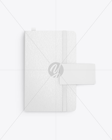 Leather Notebook with Business Card Mockup book 1354