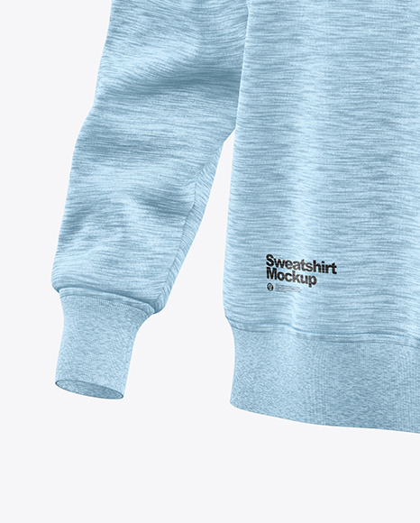 Melange Sweatshirt Mockup   Front Half Side View PSD #6