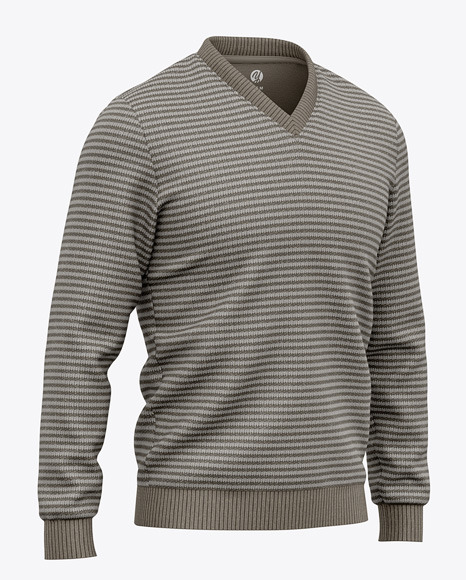 V Neck Sweatshirt Mockup PSD #6