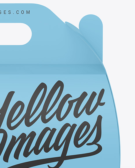 Cardboard Box w/ Handle Mockup cardboard 9288