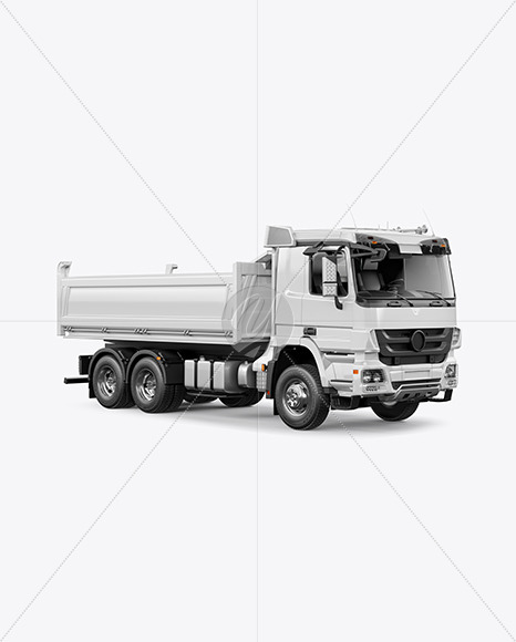 Tipper Truck Mockup - Half Side View auto 559