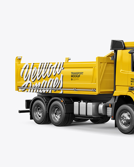 Tipper Truck Mockup - Half Side View dump 561