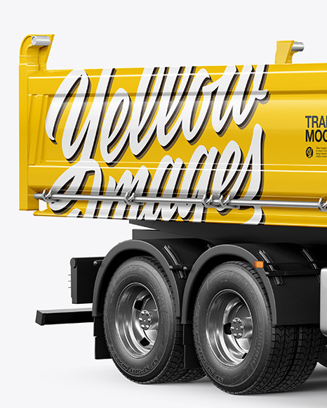 Tipper Truck Mockup - Half Side View dumper 562