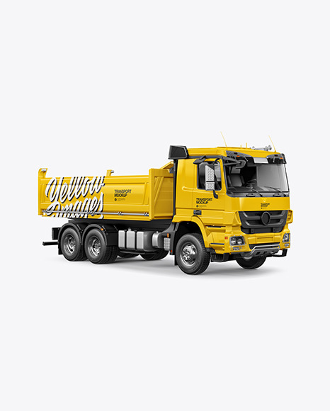 Tipper Truck Mockup - Half Side View half side view 564