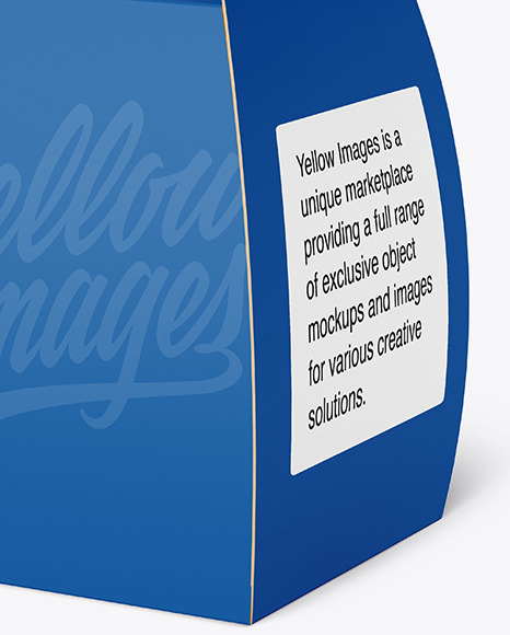 Paper Curved Box w  Handle Mockup PSD #6