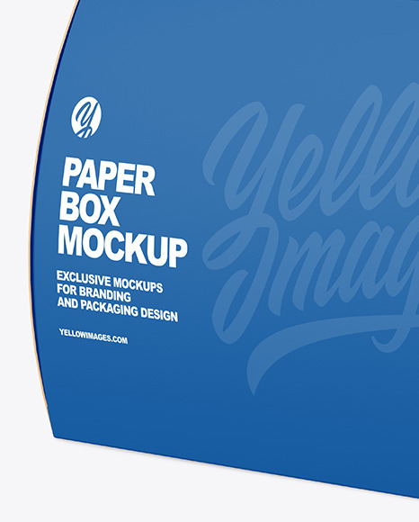 Paper Curved Box w  Handle Mockup PSD #7