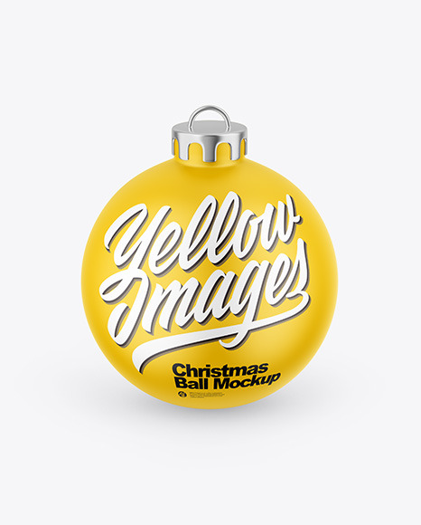 Matte Christmas Ball Mockup