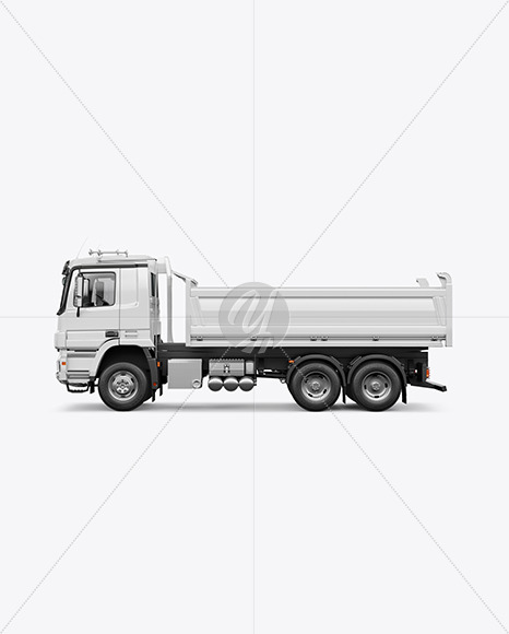 Free Box Truck Mockup - Side View Vehicle Mockups