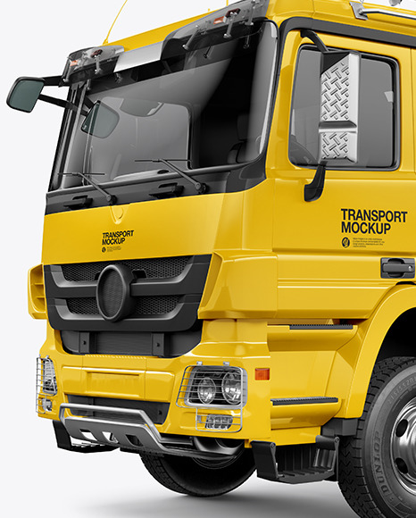 Tipper Truck Mockup   Half Side View PSD #6