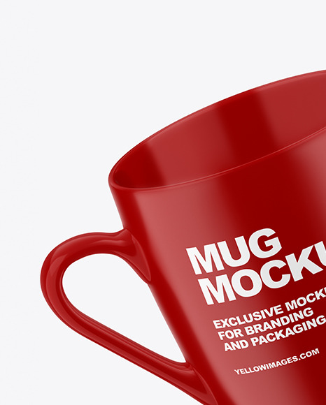 Two Glossy Mugs Mockup PSD #2