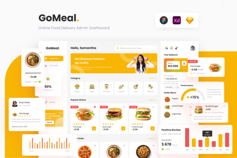 GoMeal - Simple Neat Online Food Delivery Admin Dashboard