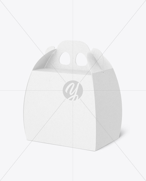 Kraft Curved Box w  Handle Mockup PSD #3