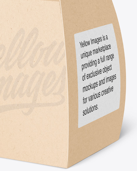 Kraft Curved Box w  Handle Mockup PSD #6