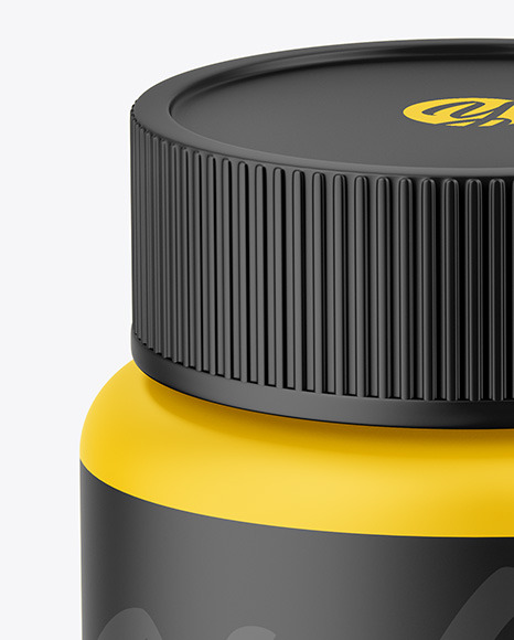 Matte Pills Jar Mockup PSD #2