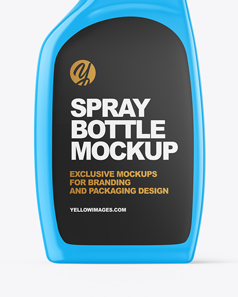 Glossy Spray Bottle Mockup PSD #1