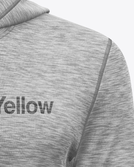 Melange Hoodie Mockup female 140