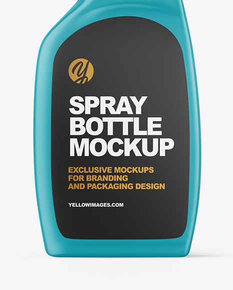 Matte Spray Bottle Mockup PSD #1