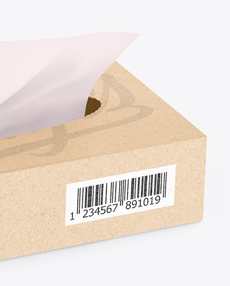 Kraft Paper Box w  Wipes Mockup PSD #1