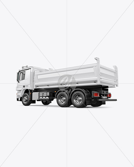 Tipper Truck Mockup - Back Half Side View auto 536