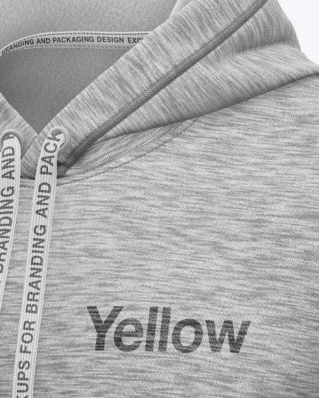 Melange Hoodie Mockup female 134