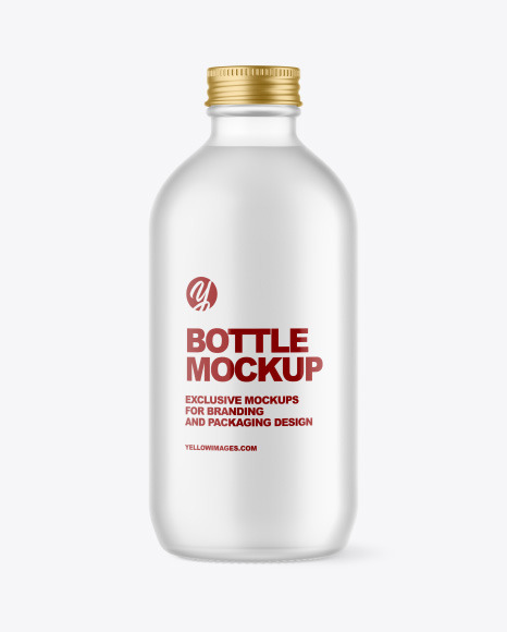 Frosted Glass Bottle Mockup