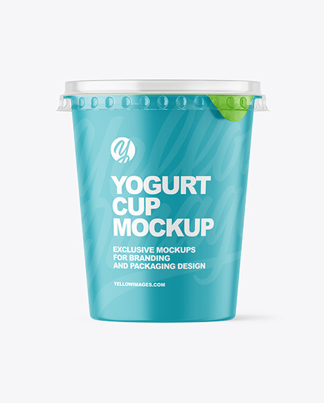 Matte Yogurt Cup Mockup