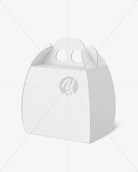 Corrugated Curved Box w/ Handle Mockup box 6940