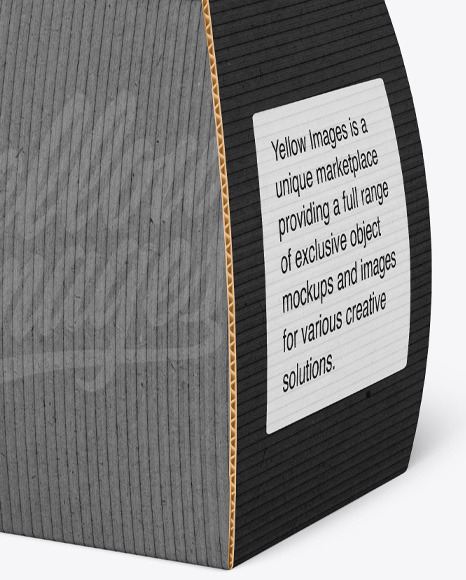 Corrugated Curved Box w/ Handle Mockup mockup 6944