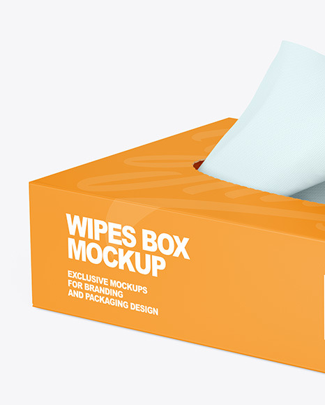Paper Box w  Wipes Mockup PSD #2