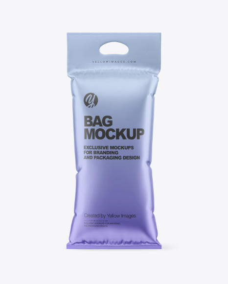 Metallic Plastic Bag Mockup