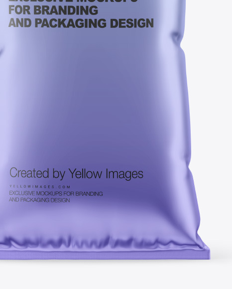 Metallic Plastic Bag Mockup PSD #1