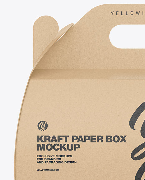 Kraft Paper Box w  Handle Mockup PSD #2