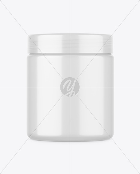 Plastic Cosmetic Jar Mockup PSD #1