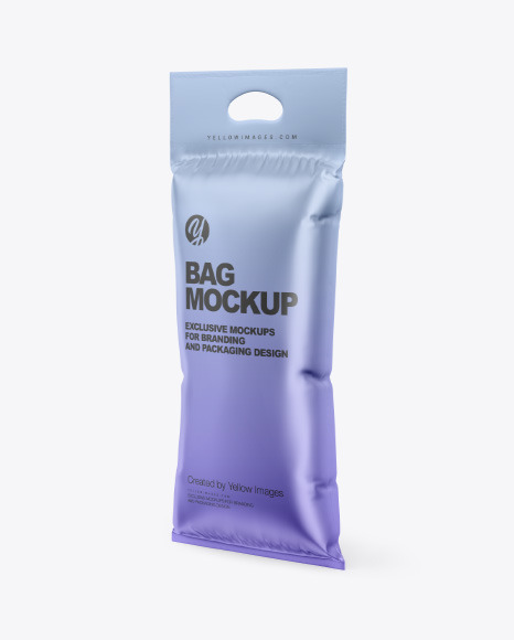 Metallic Plastic Bag Mockup