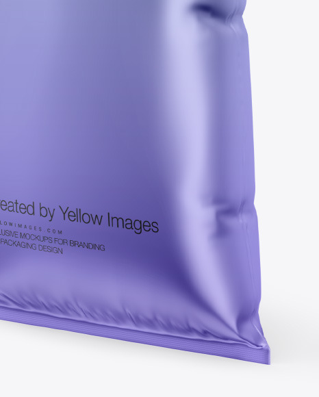 Metallic Plastic Bag Mockup PSD #1