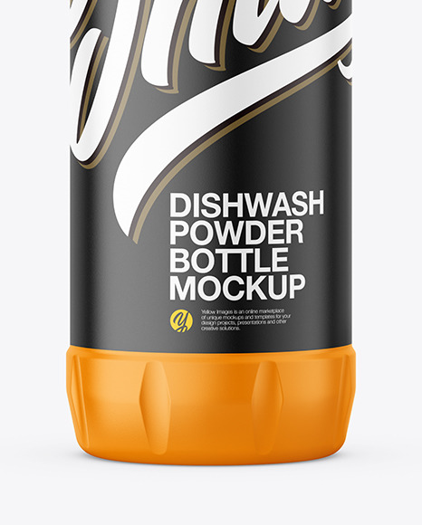 Plastic Dishwash Powder Bottle Mockup PSD #1