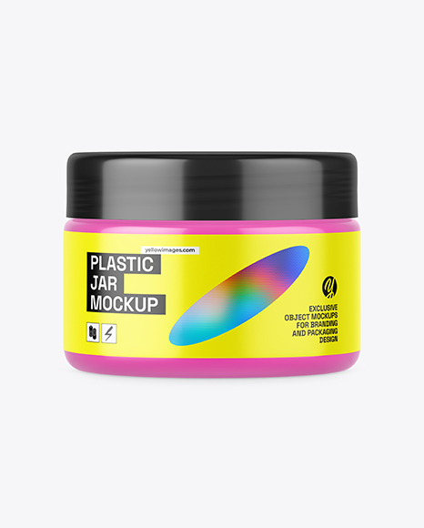 Plastic Cosmetic Jar Mockup PSD #2