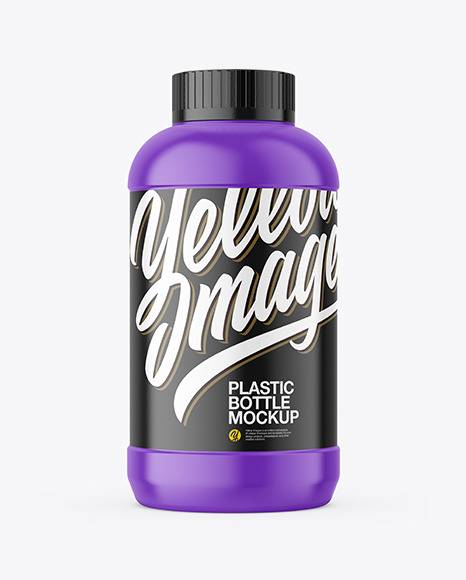 Matte Plastic Powder Bottle Mockup