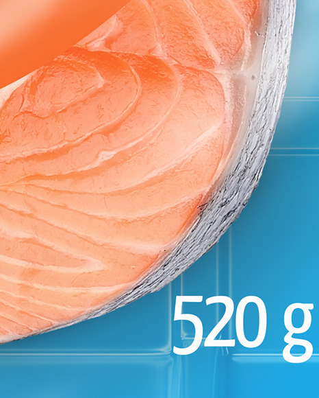 Plastic Tray With Salmon Steak Mockup PSD #6